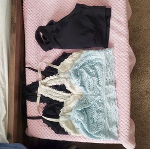 4 PK Aerie Bralettes and Sports Bra Combo